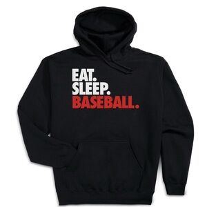 Baseball Hoodie - Eat, Sleep, Baseball